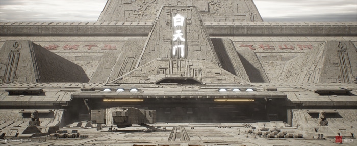 4K Futuristic Chinese Tradition Military Structure