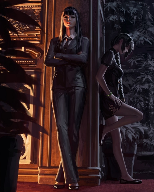 Women in Suits and Cheongsam by GUWEIZ