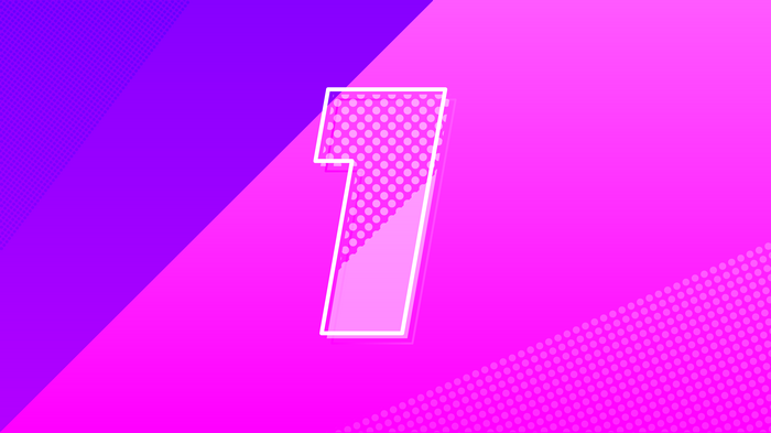 Number 1 with dots and bright colors