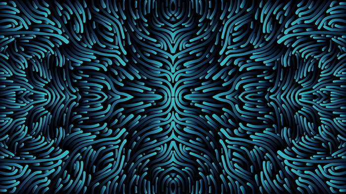 Abstract blue wavy lines pattern