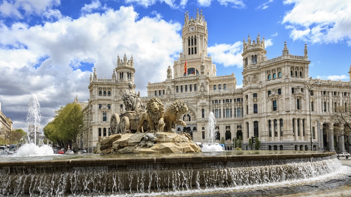 Cibeles Fountain and Palace of Communications, Madrid