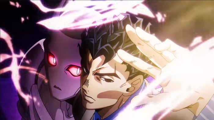 Yoshikage Kira and Killer Queen in JoJo's Bizarre Adventure
