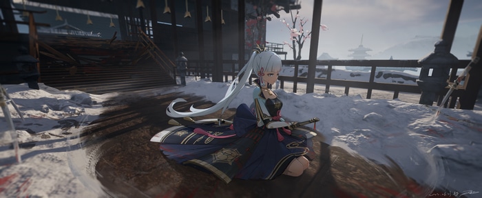 4K Genshin Impact: Kamisato Ayaka in Snow