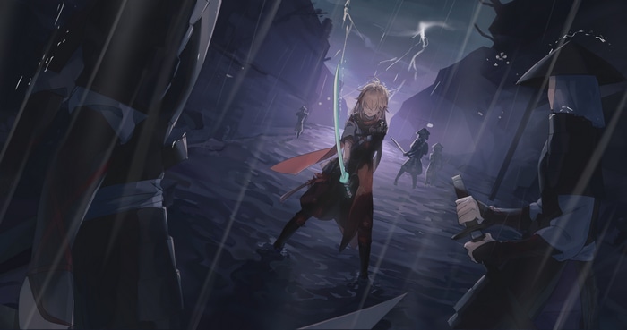 4K Genshin Impact Kaedehara Kazuha in rain