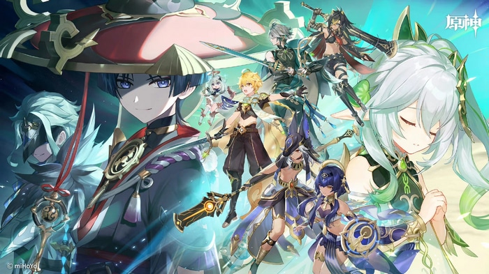 Genshin Impact Characters: Scaramouche, Nahida, Cyno, and others