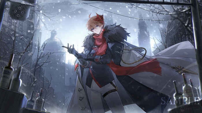 4K Tartaglia from Genshin Impact in Snow