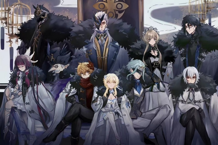 Genshin Impact characters gathered together