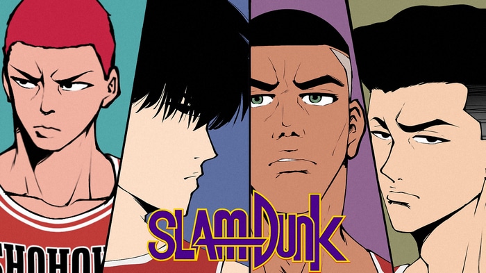 Slam Dunk: Hanamichi Sakuragi, Kaede Rukawa, Takenori Akagi, and Ryota Miyagi