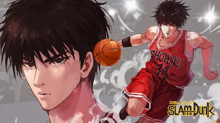 Slam Dunk: Anime boys playing basketball