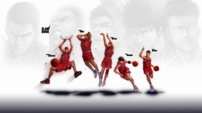 Slam Dunk characters in action