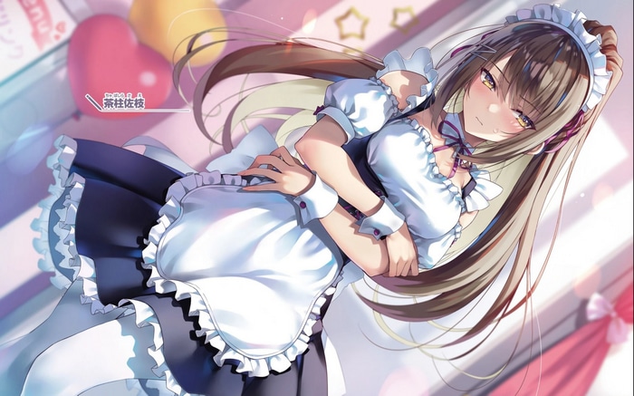 Kikyo Kushida from Classroom of the Elite in a maid outfit