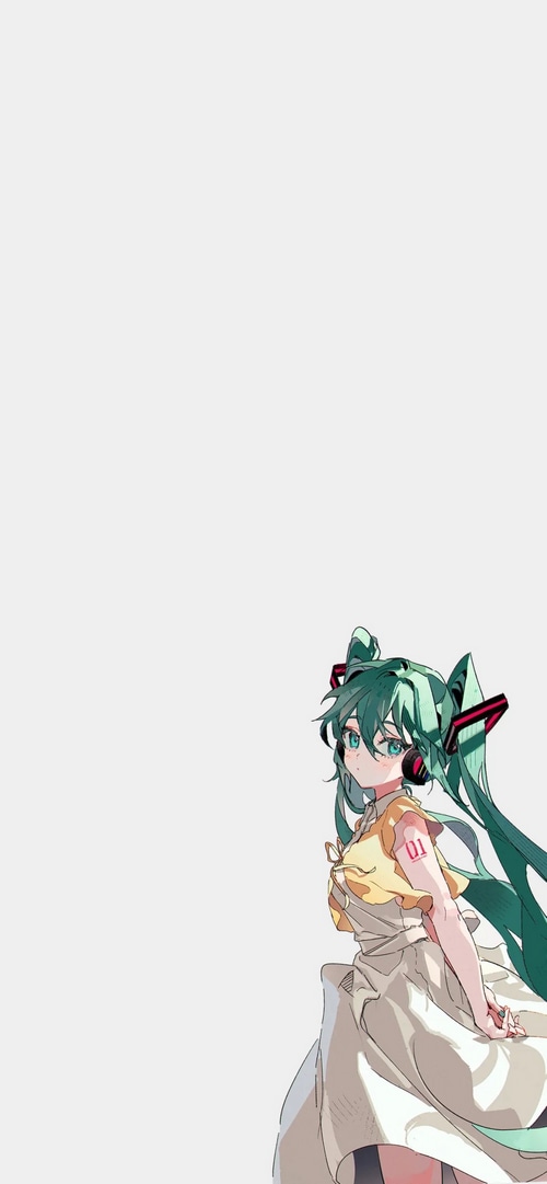 Hatsune Miku with twintails and headphones