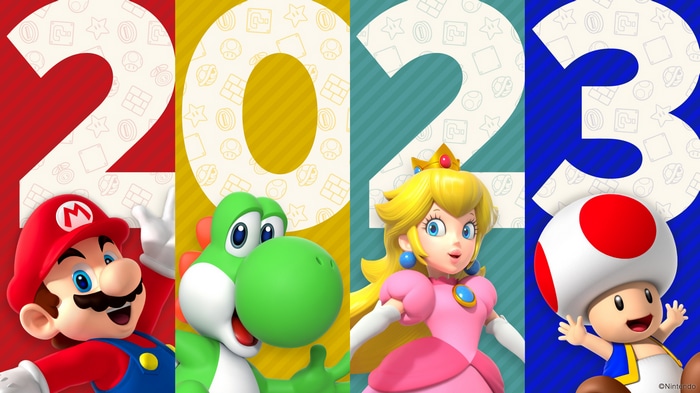 Mario, Yoshi, Peach, and Toad Celebrate 2023