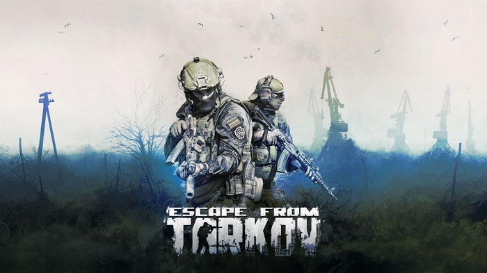 Escape from Tarkov 4K Logo with Soldiers
