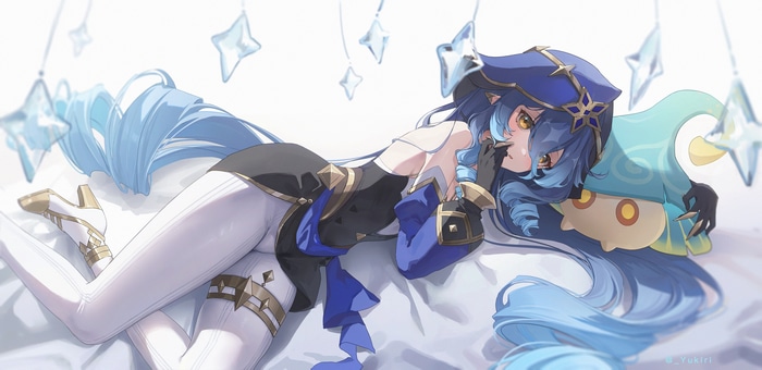 4K Layla from Genshin Impact lying down