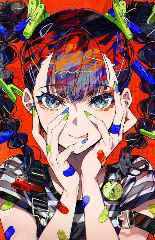 Mika Pikazo's illustration of a girl with twintails