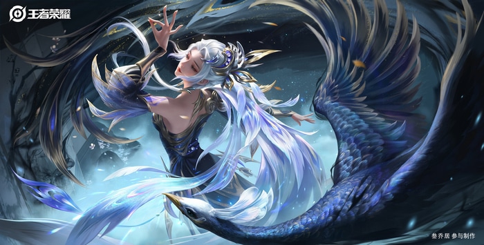 Fantasy girl with swan and wings