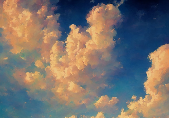 4K colorful clouds in a blue sky