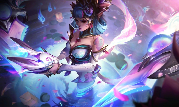 Ahri from League of Legends with fox mask