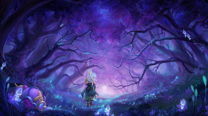 League of Legends video game art of a magical forest