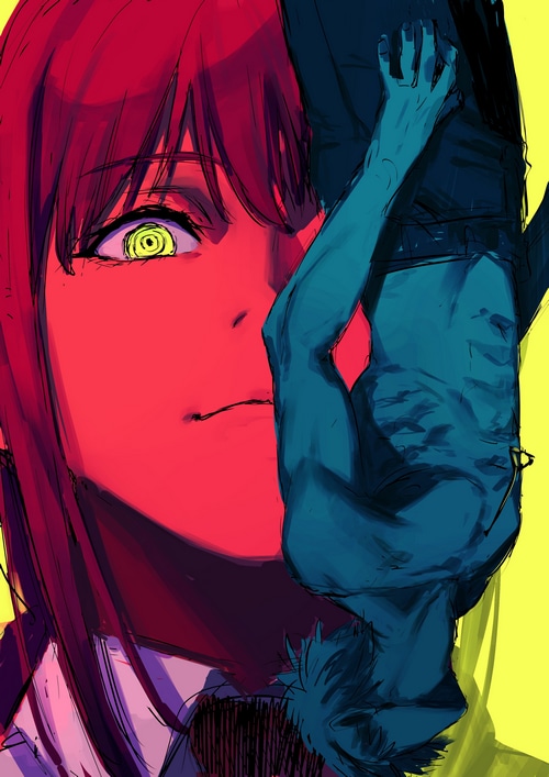 Makima and a man in Chainsaw Man