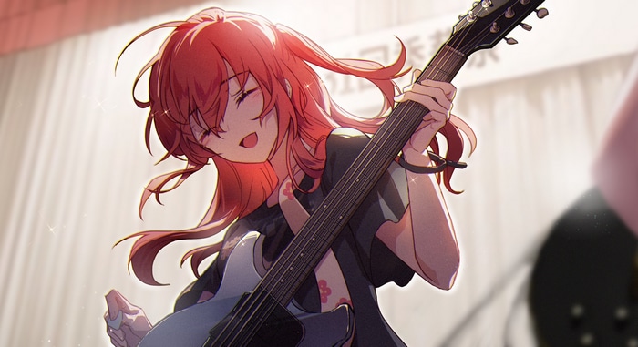 Kita Ikuyo playing guitar