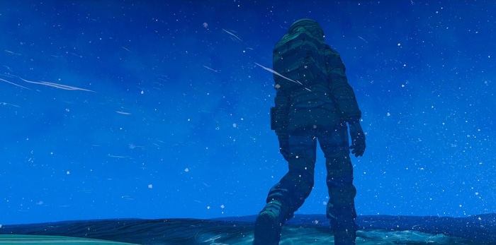 Love, Death & Robots: A figure walks in the snow