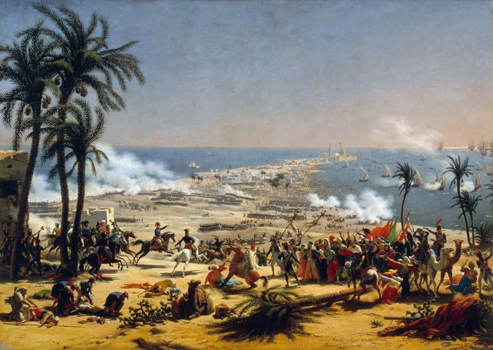 Battle of Abukir with French Army and Napoleonic Wars