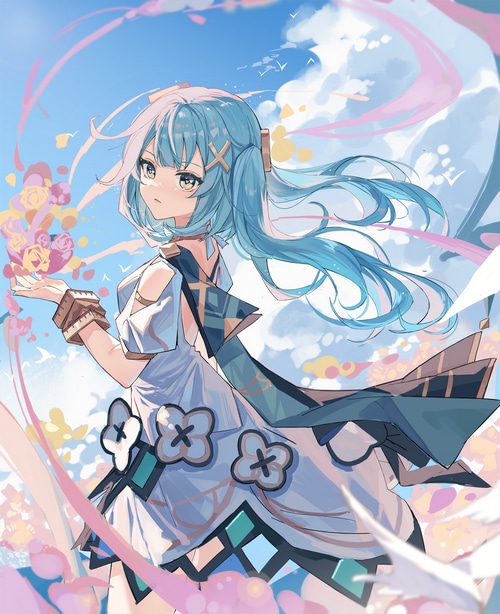 Genshin Impact: Faruzan with Flowers