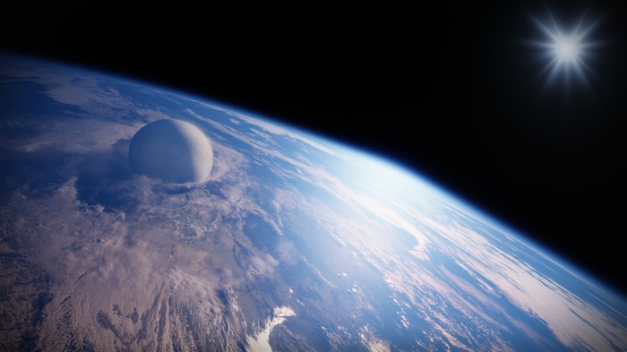 Destiny 2 Beyond Light orbital view of a planet