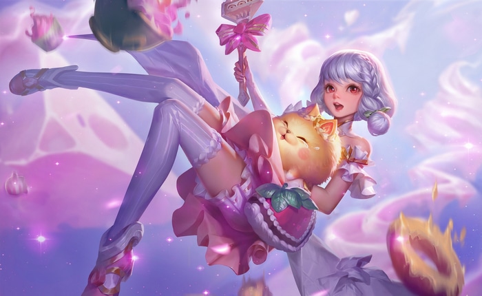 Arena of Valor girl with cat and sweets