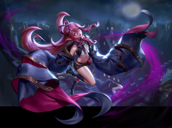 Arena of Valor character with pink hair and horns