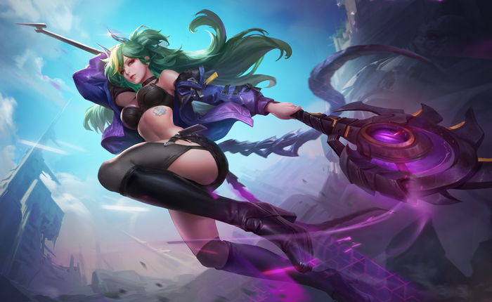 Arena of Valor character with a staff