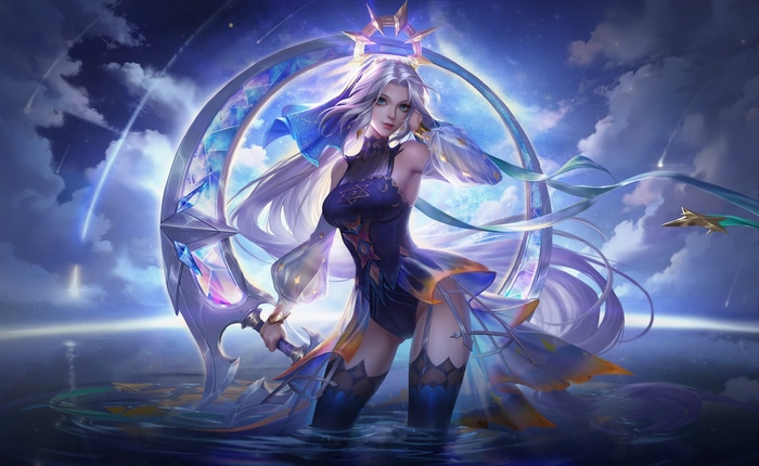 Arena of Valor character with celestial background