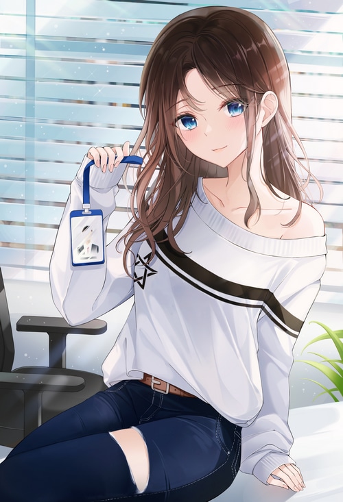 Nam Sj with blue eyes and brunette hair