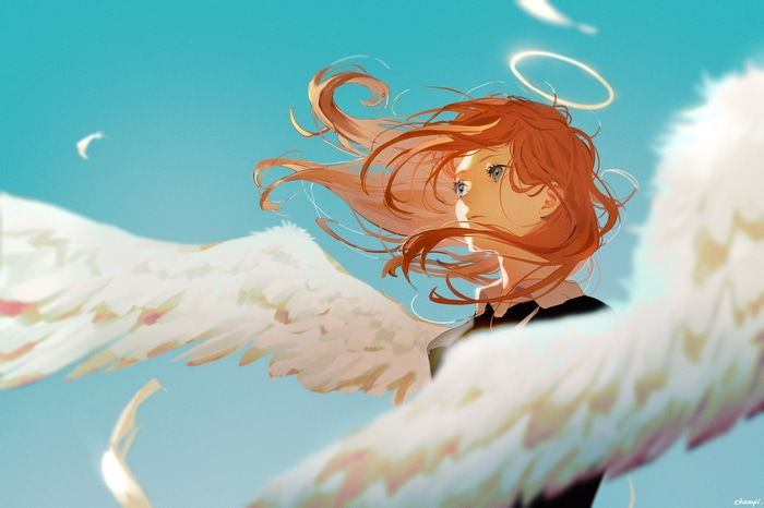 Angel Devil from Chainsaw Man with wings