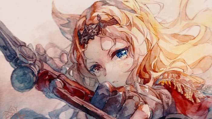 Arknights Archetto Watercolor Portrait