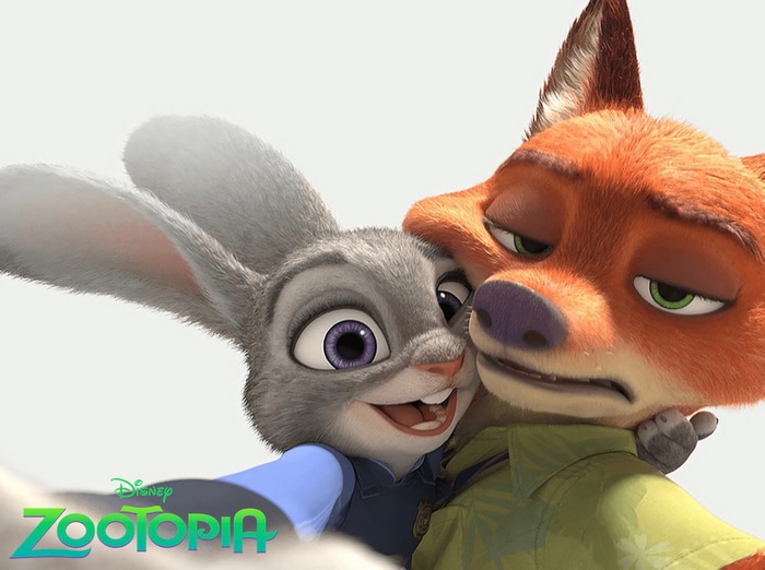 Judy Hopps and Nick Wilde from Zootopia