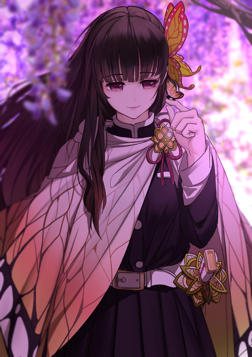 Kanao Tsuyuri from Kimetsu no Yaiba with butterflies