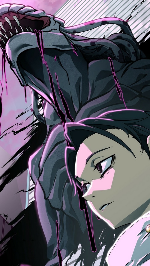 Yuta Okkotsu and a monster from Jujutsu Kaisen