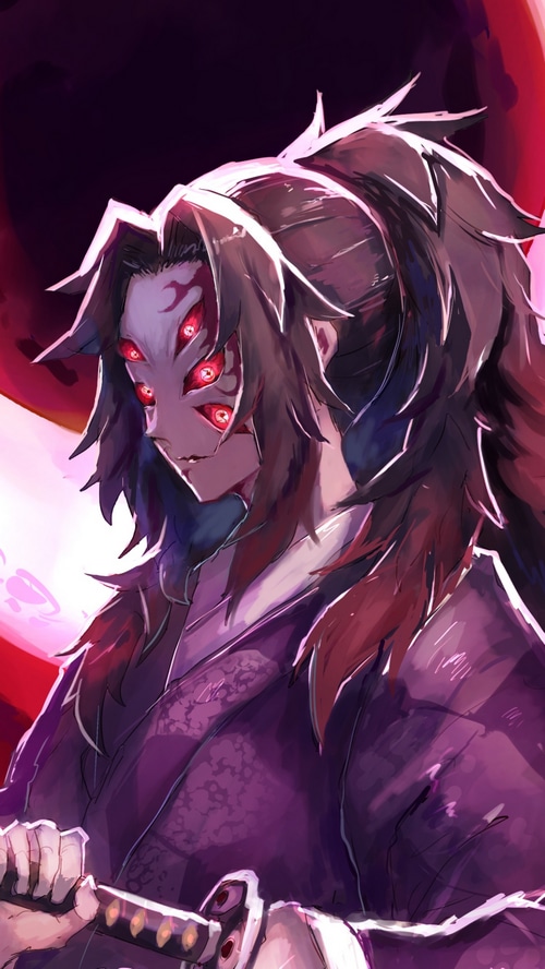 Kokushibo from Kimetsu no Yaiba with multiple eyes