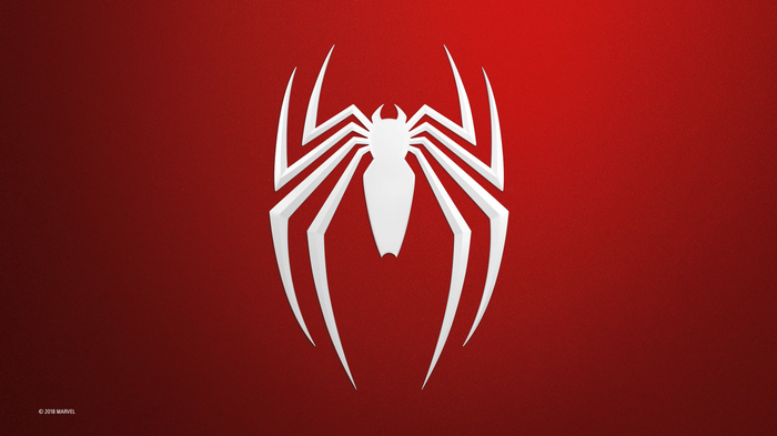 Spider-Man Logo on Red Background