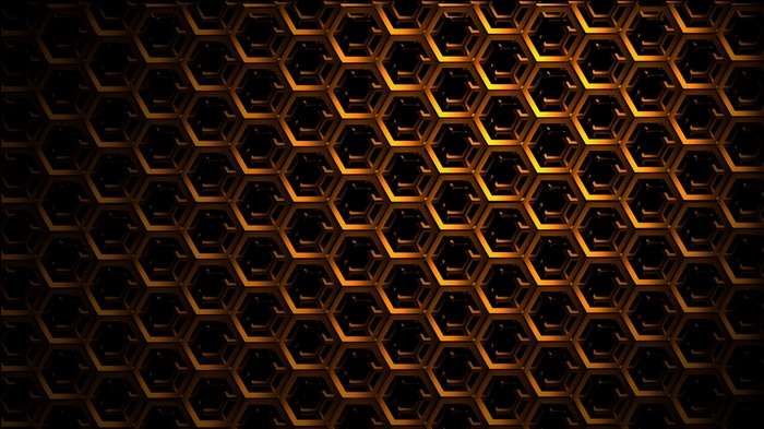 Golden Hexagonal Geometric Pattern