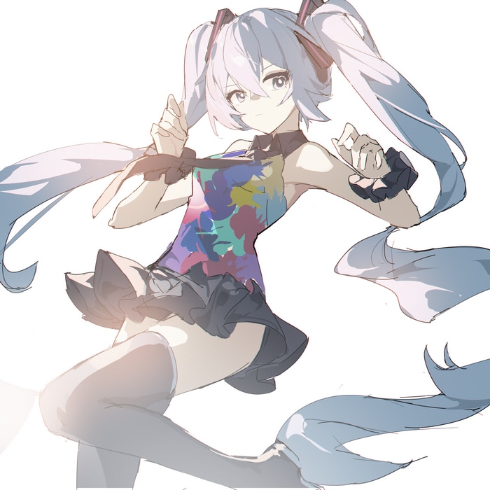 Hatsune Miku in a colorful dress