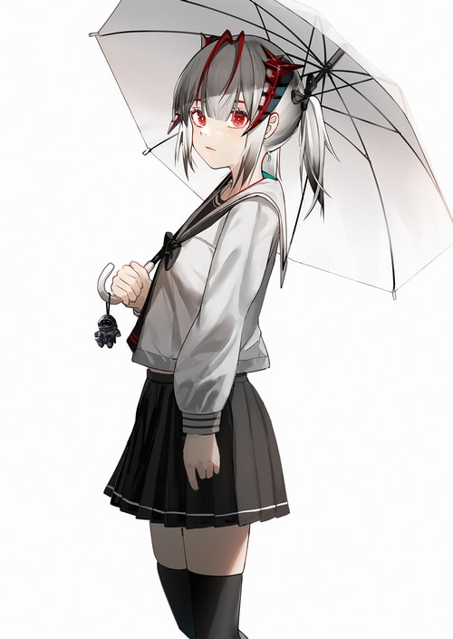 Arknights girl with umbrella