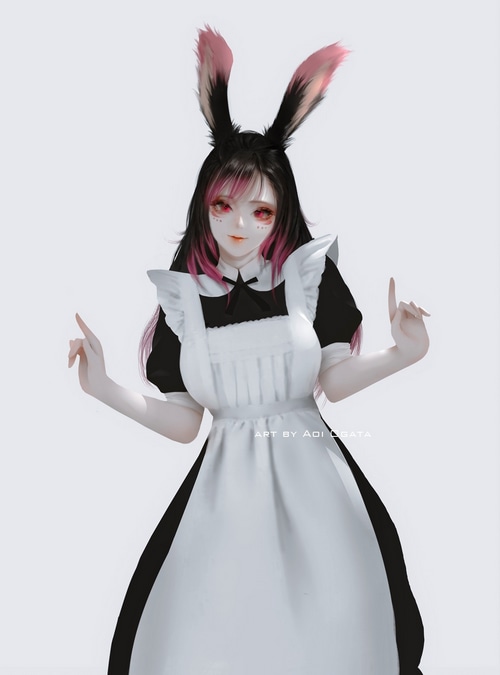 Viera in a maid outfit by Aoi Ogata