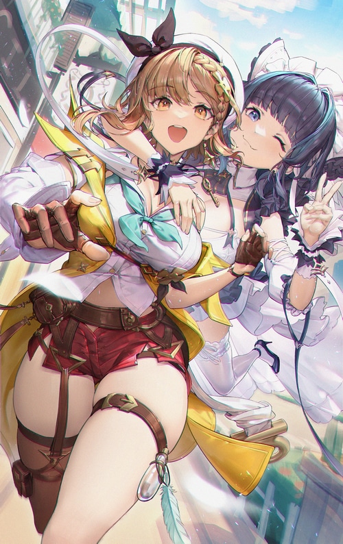 Atelier Ryza: Two women with gloves and keys