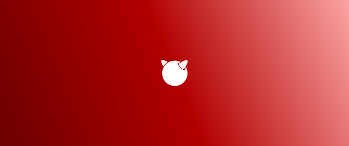 FreeBSD logo on a red gradient background