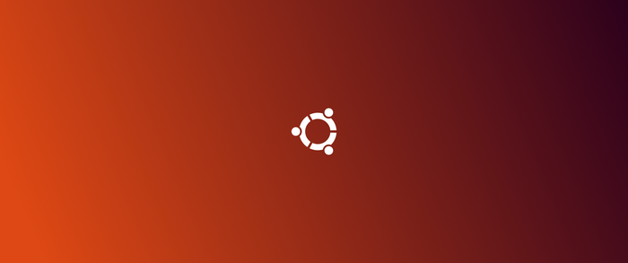 Ubuntu logo on a gradient background