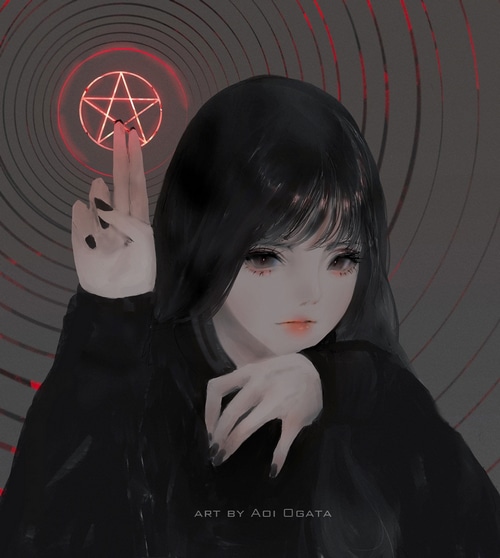 Girl with Pentagram by Aoi Ogata